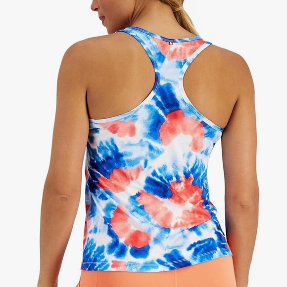 Women's Tie Dye Racerback Vibrant Tank Top - Picture 2 of 3